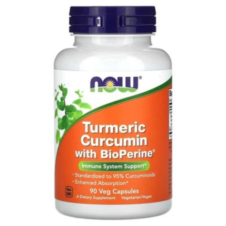 Now Foods Turmeric Curcumin With Bioperine 90 Vegetable Capsules