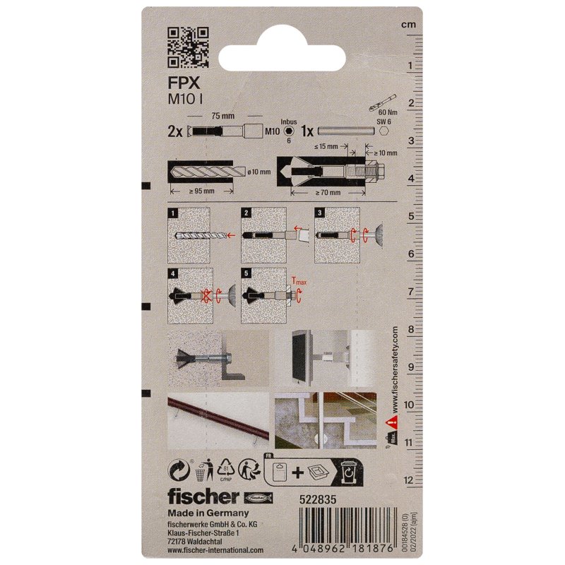 Fischer Porenbetonanker FPX M10 I K (2)