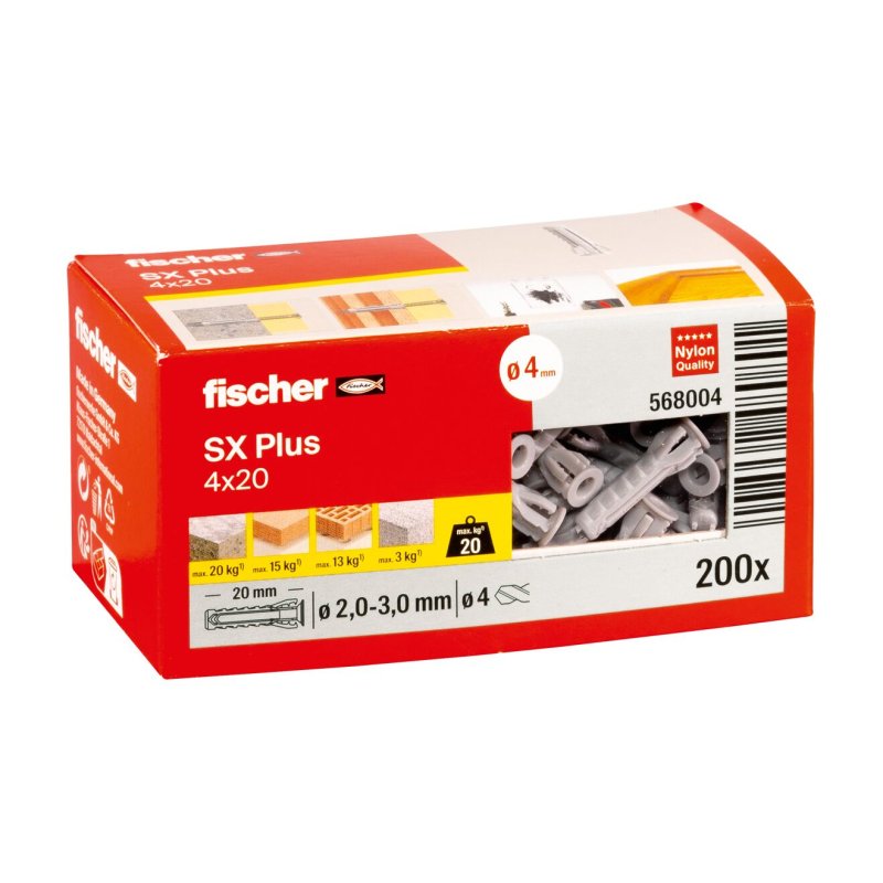 Fischer Dübel SX Plus 4x20