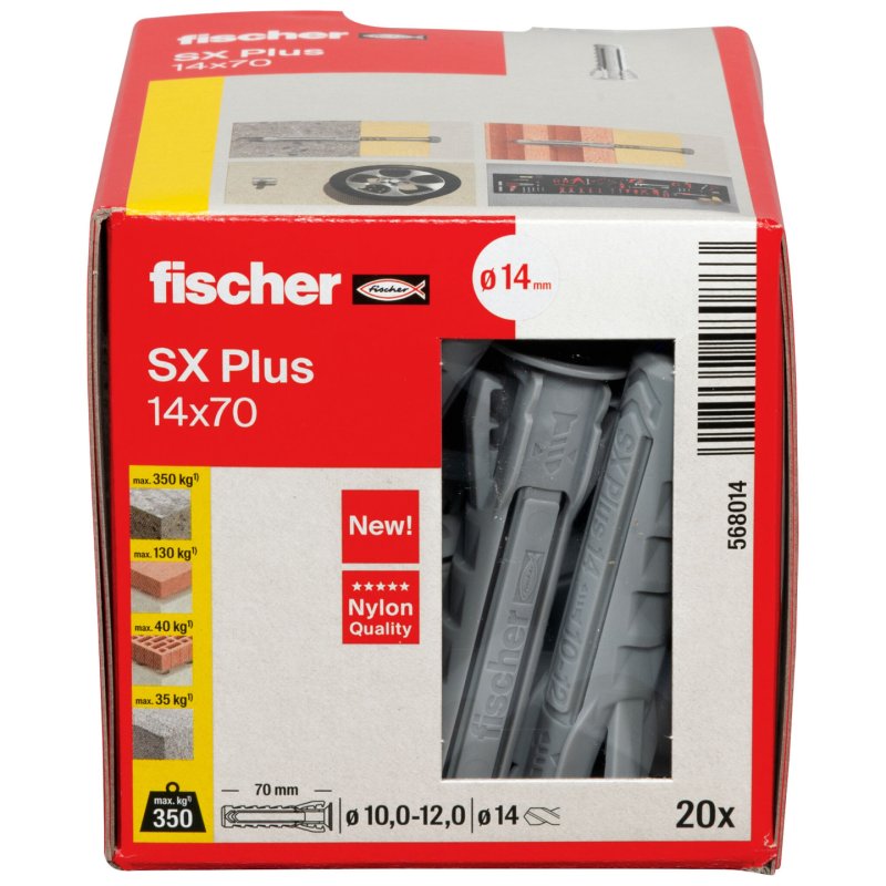 Fischer 568014 screw anchor / wall plug 20 pc(s)