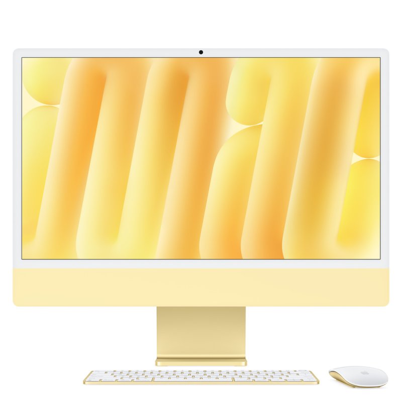 Apple iMac Gelb CZ1EK-01000000 - 61cm(24‘‘) M4 10-Core CPU, 10-Core GPU, 24GB RAM, 256GB SSD, Standardglas, Magic