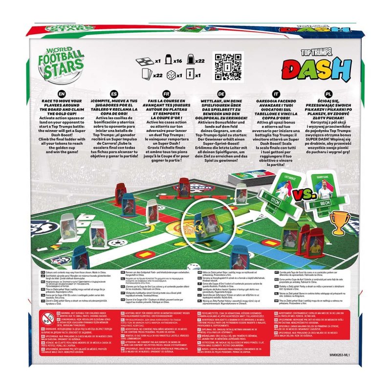 Weltfussballstars Top Trumps DASH Board Game