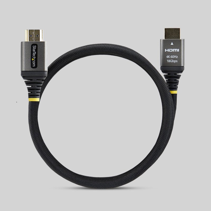 StarTech.com 2m (6ft) Premium Certified High Speed HDMI Cable, Ultra Flexible HDMI Cable, 4K 60Hz/1440p 144Hz