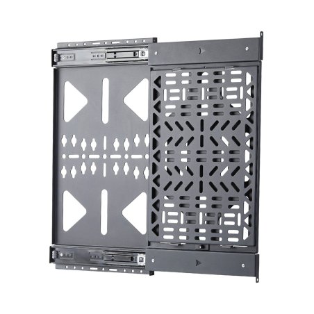 StarTech.com Slide-Out AV Component Storage Panel, Cable Box and Accessories Mounting, 22lb (10kg) Max, Behind-TV Media