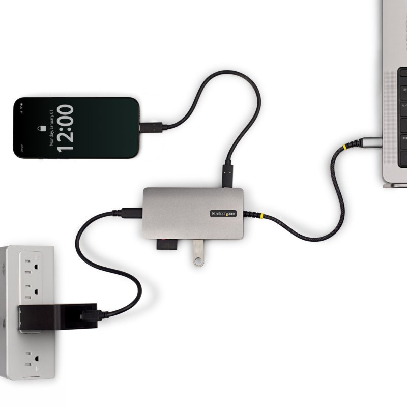 StarTech.com USB-C Multiport Adapter with 4K 60Hz HDMI, 140W Power Delivery, USB 10Gbps Hub, GbE, SD and MicroSD Slots,