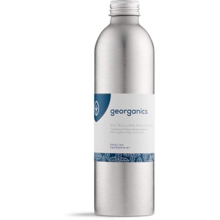 Oil Pulling Mouthwash Cleansing and Plaque Removing Blend with Organic Virgin Coconut Oil English Peppermint 275ml