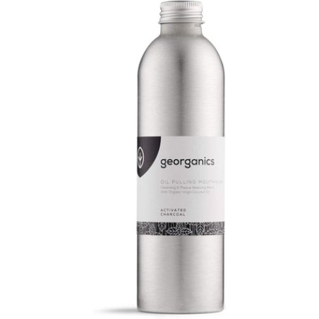 Oil Pulling Mouthwash Cleansing and Plaque Removing Blend with Organic Virgin Coconut Oil Activated Charcoal 275ml