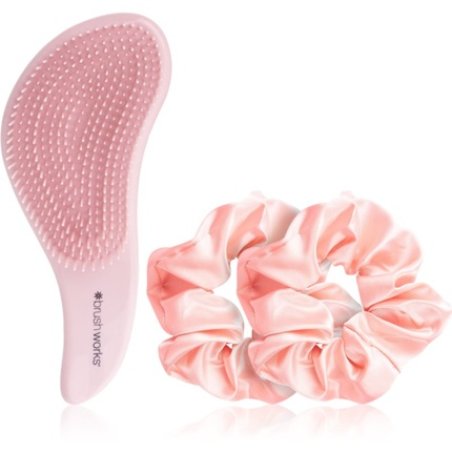 Brushworks Detangling Brush And Scrunchie Set For Hair