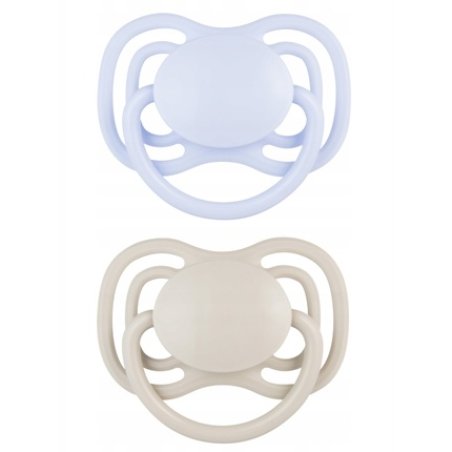 Canpol Babies Symmetrical Silicone Pacifier Blue Nude 23225 06 Months 2 Pieces