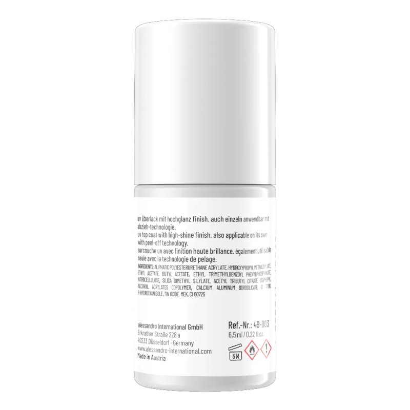 alessandro Striplac UV vernis à ongles top coat 6,5 ml Transparent