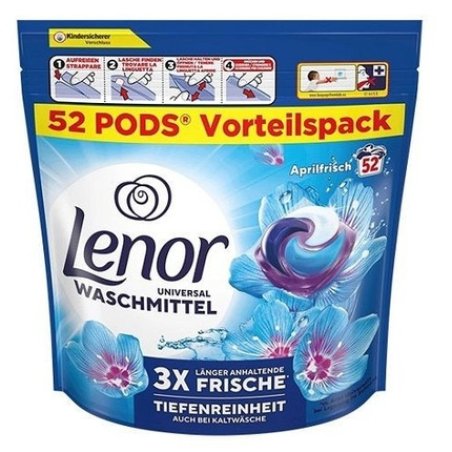 Lenor Detergent Capsules All In April Freshness 52 Pieces
