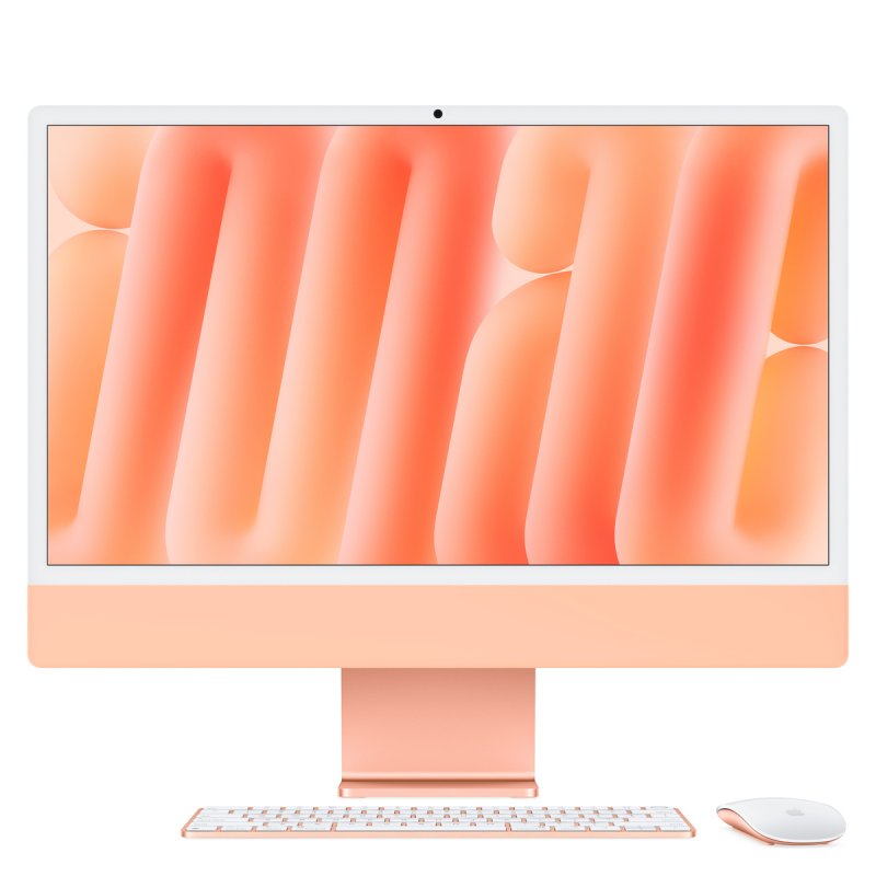 Apple iMac Orange CZ1EV-00000110 - 61cm(24‘‘) M4 10-Core CPU, 10-Core GPU, 16GB RAM, 256GB SSD,