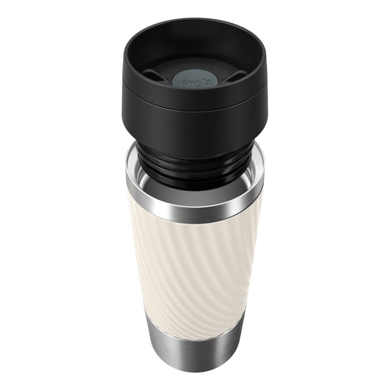EMSA Travel Mug Classic N2025400 travel mug 360 ml Stainless steel, White Stainless steel