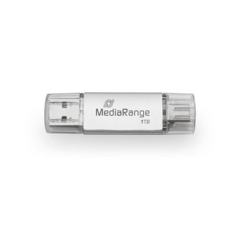 MediaRange MR941-1 lecteur USB flash 1 To USB Type-A / USB Type-C 3.2 Gen 1 (3.1 Gen 1) Argent