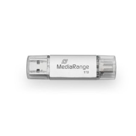 MediaRange MR941-1 lecteur USB flash 1 To USB Type-A / USB Type-C 3.2 Gen 1 (3.1 Gen 1) Argent