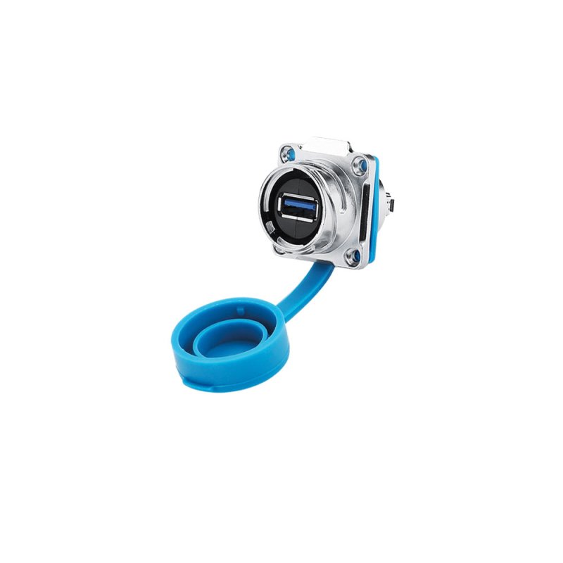 Alcasa IC03-24U302 socket-outlet USB A Blue, Silver