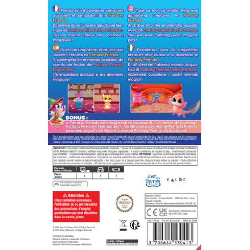 Just for Games Fantasy Friends Collection (1 2) Standard Allemand, Anglais, Espagnol, Français, Italien Nintendo Switch