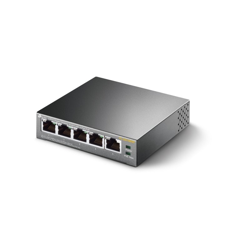 TP-Link TL-SG1005P Non-géré Gigabit Ethernet (10/100/1000) Connexion Ethernet, supportant l'alimentation via ce port