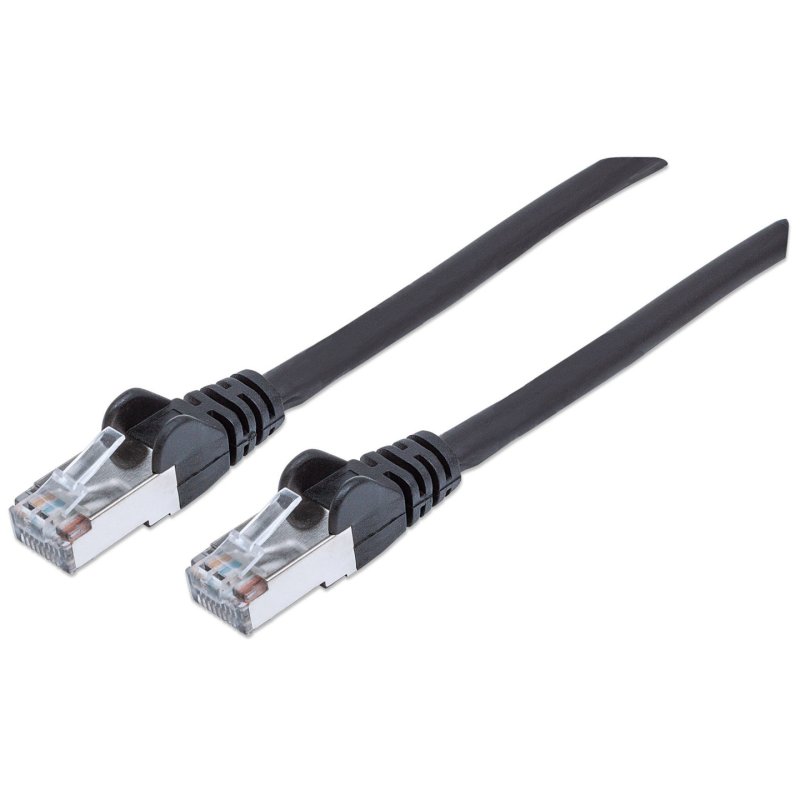 Intellinet Network Patch Cable, Cat6A, 10m, Black, Copper, S/FTP, LSOH / LSZH, PVC, RJ45, Gold Plated Contacts,