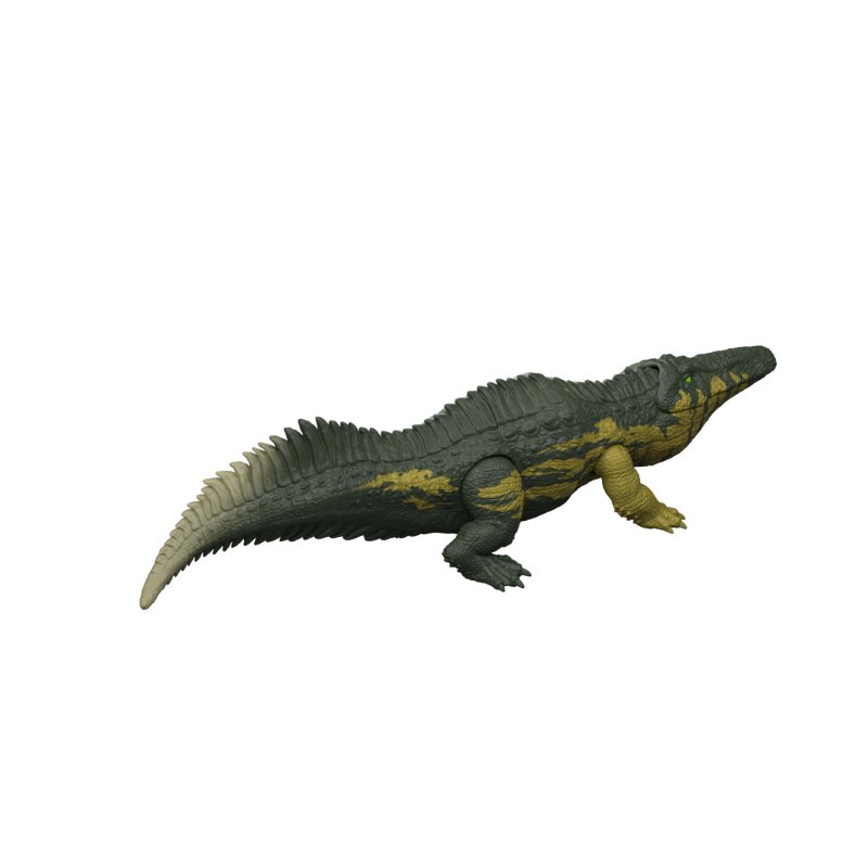Jurassic World Wild Roar Stomatosuchus Dinosaur Action Figure Toy, Sounds & Attack & Lights