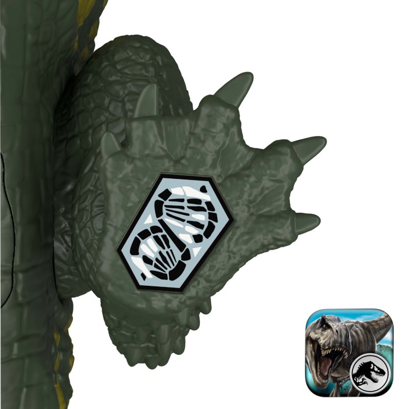 Jurassic World Wild Roar Stomatosuchus Dinosaur Action Figure Toy, Sounds & Attack & Lights