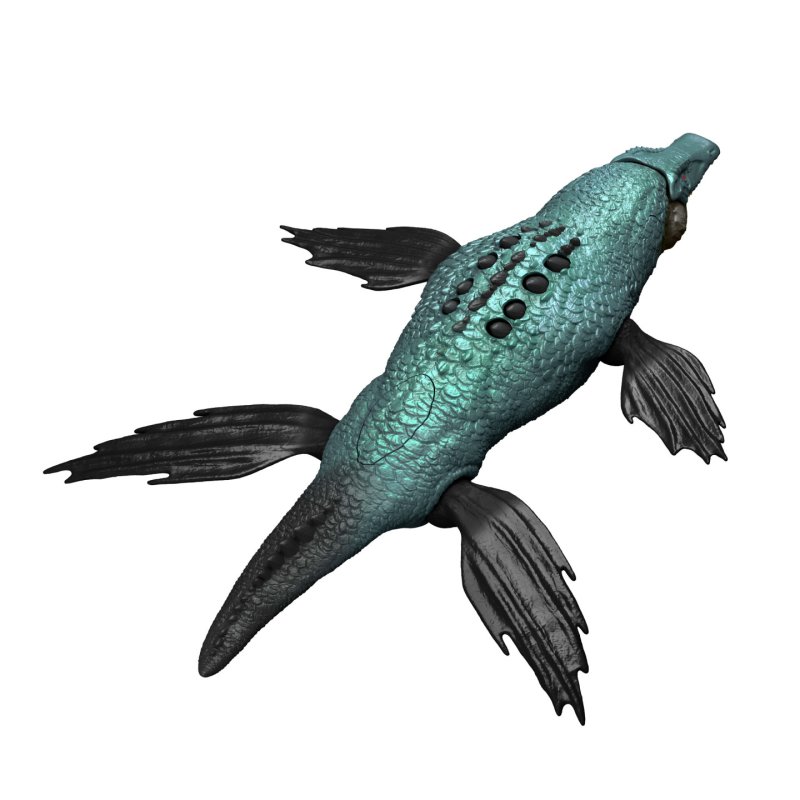 Jurassic World Gigantic Thrashers Liopleurodon Dinosaur Action Figure Toy, 2 Attacks & Evolve Feature