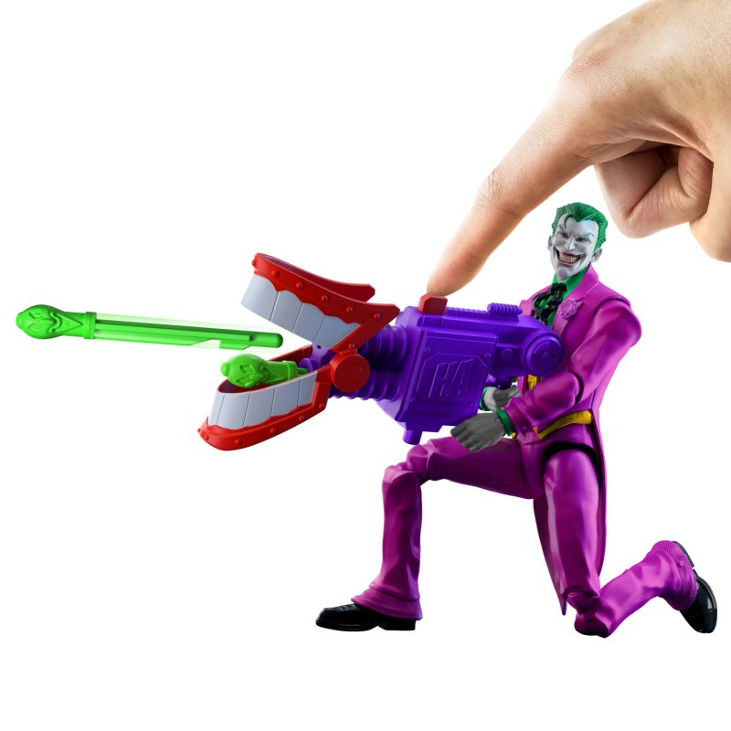 Mattel DC Premier 6.5 Inch The Joker Action Figure Series 1, 22 Articulations, Chatter Teeth Weapon