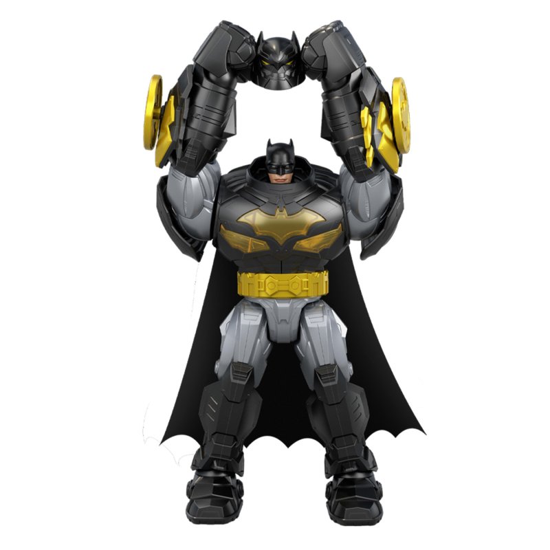DC Comics DC Premier 6.5 Inch Oversized Armored Batman Feature Figure, Battle Disc Action, 8 Lights & Sounds