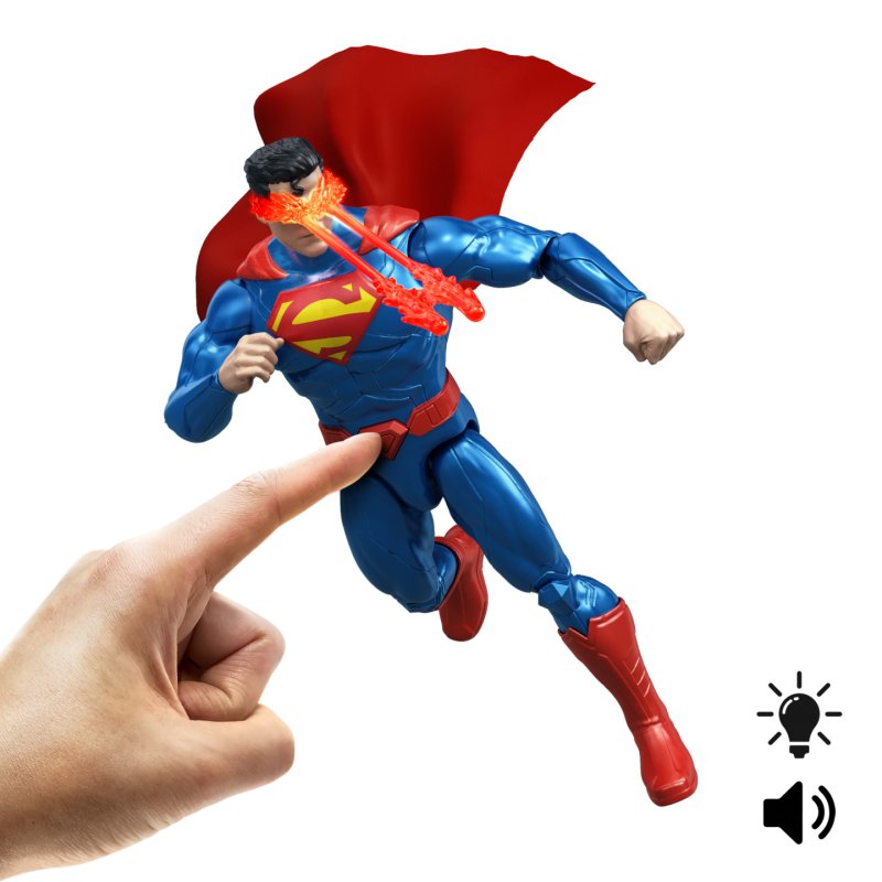 DC Comics DC Premier 6.5 Inch Heat Vision Superman Figure with Action, Lights & 10 Sounds, Posable