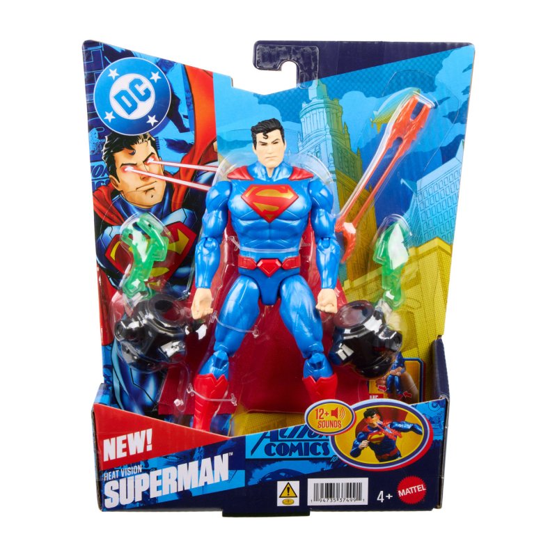 DC Comics DC Premier-Figurine Superman 16,5 cm-lumières avec 10 sons, articulé