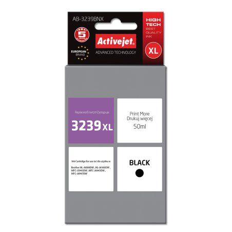 Activejet Encre AB-3239BNX (remplacement Brother LC3239XL Suprême 50 ml noir)