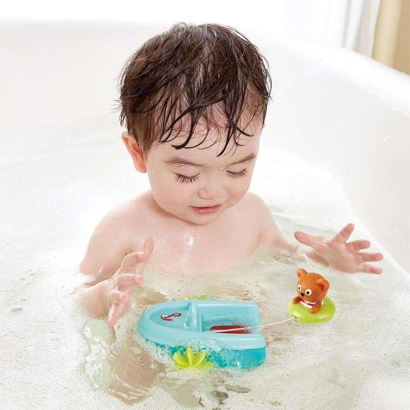 Hape Tubing Pull-back Boat Bath boat Multicolour