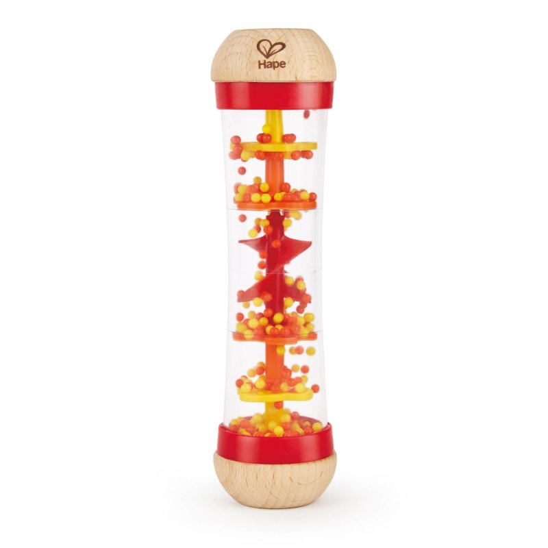 Hape Jouet d’éveil musical en bois - Bâton de pluie rouge - dès la naissance