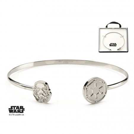 STAR WARS - Women's Stainless Steel Stormtrooper Cuff Bangle Bracelet