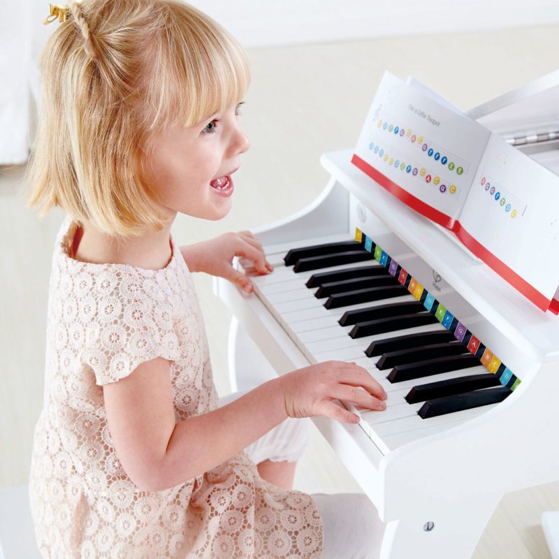 Piano à queue électronique blanc