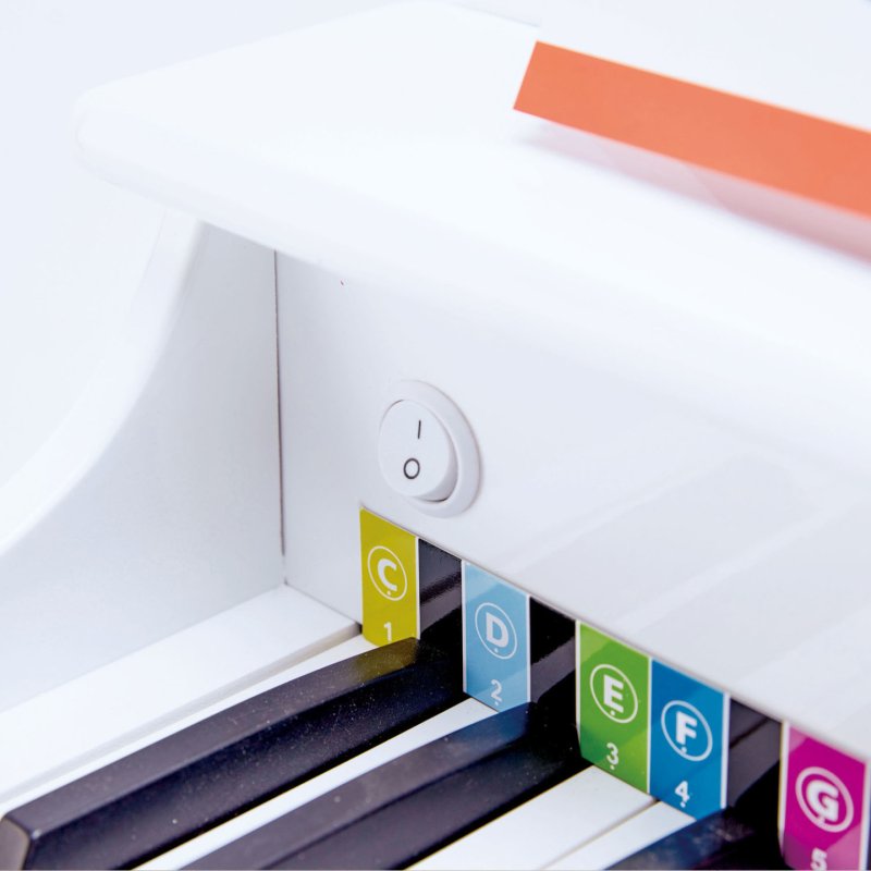 Piano à queue électronique blanc