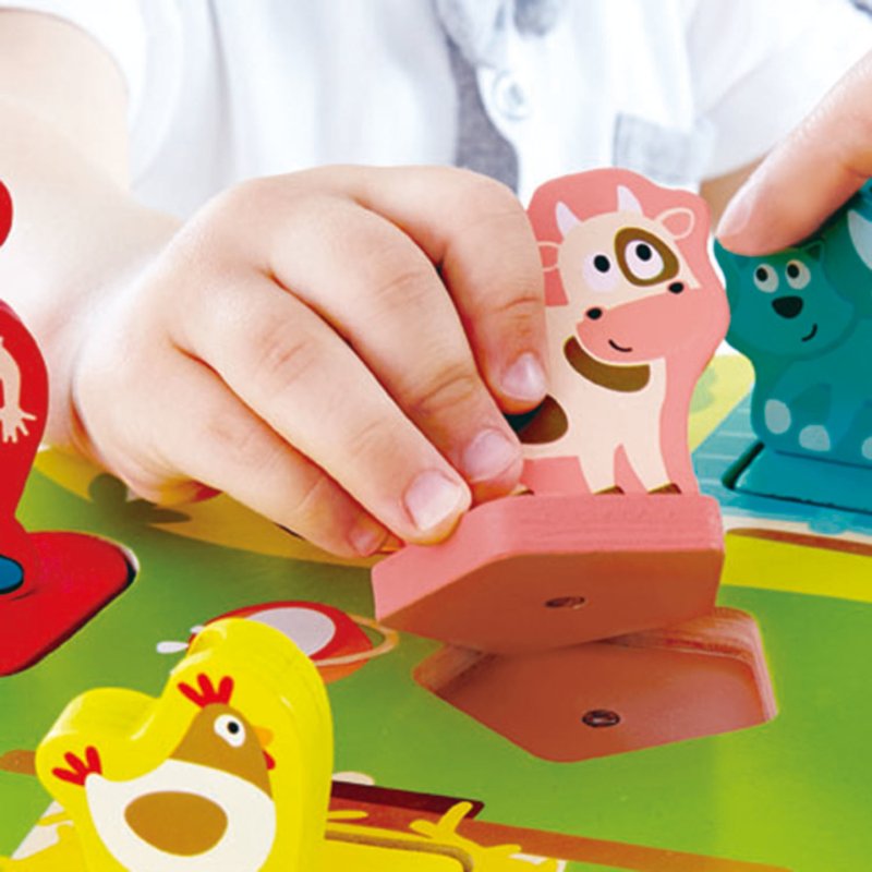 Hape E1614 puzzle Puzzle en cubes Animaux