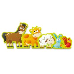 Puzzle chiffres et animaux de la ferme