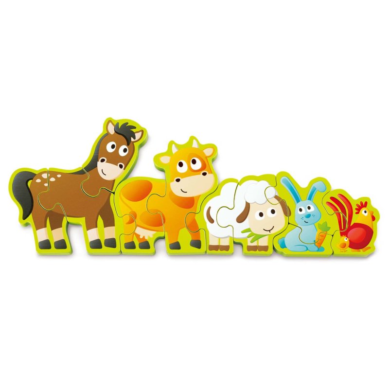 Puzzle chiffres et animaux de la ferme