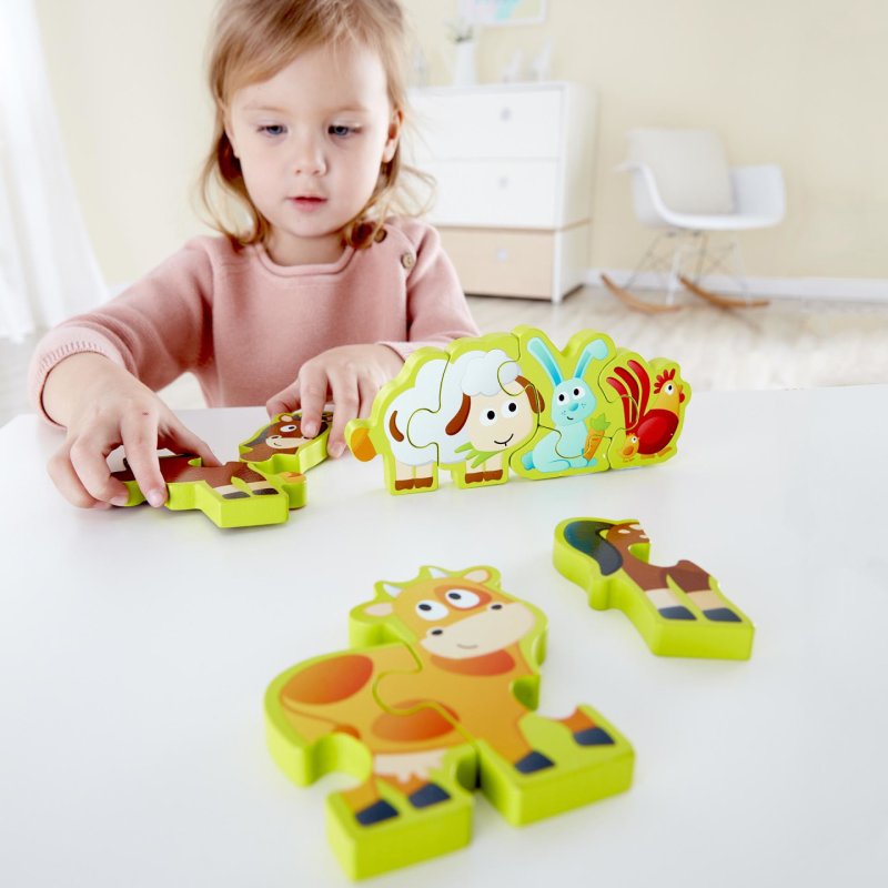 Hape Numbers & Farm Animals Shape puzzle 10 pc(s)
