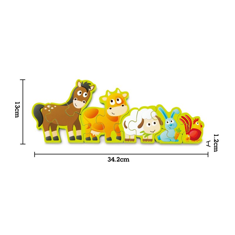 Puzzle chiffres et animaux de la ferme