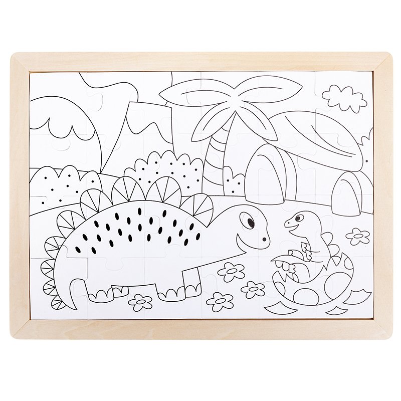 Puzzle dinosaures 2 en 1