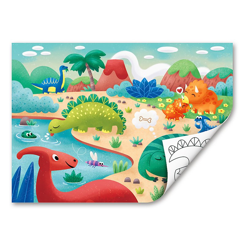 Puzzle dinosaures 2 en 1