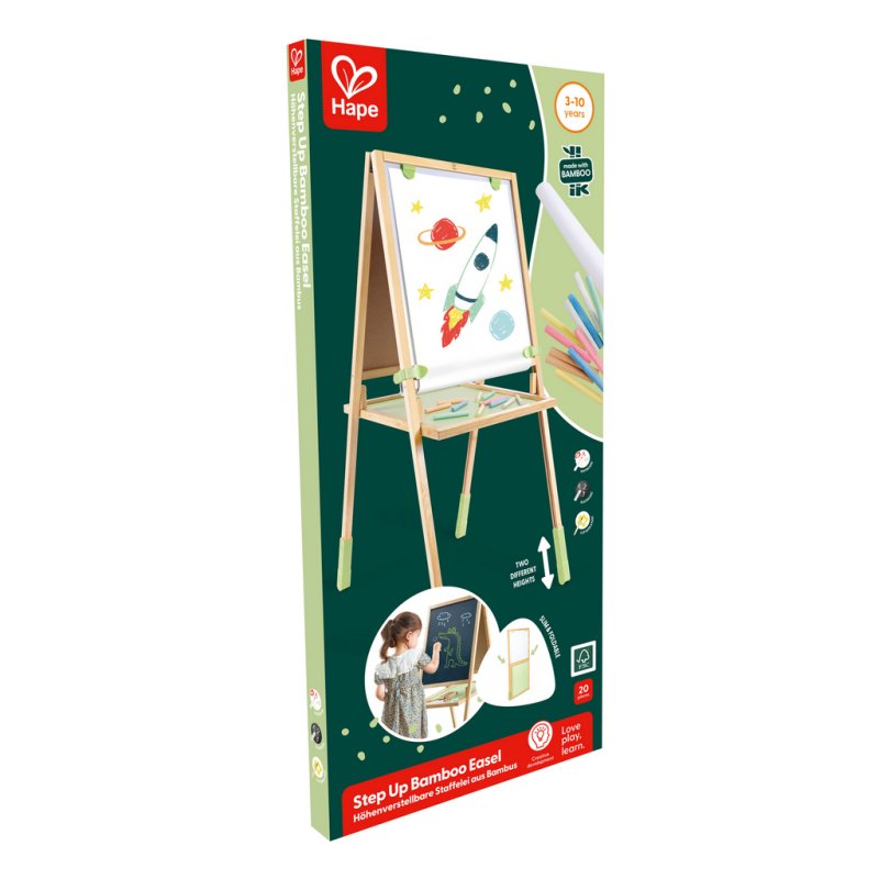 Hape Step Up Bamboo Easel Vert, Bois