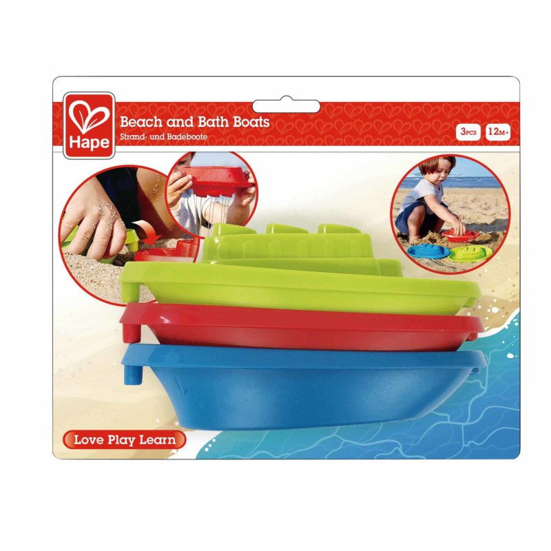 Hape E4091 bath game/toy/sticker Bath boat Blue, Green, Red