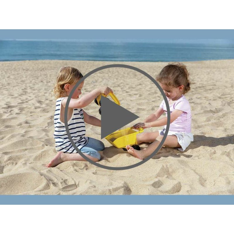Benne remorque et pelleteuse de sable