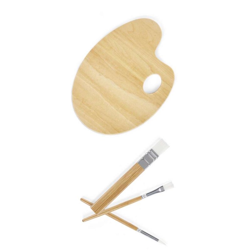 Palette de peinture et ses pinceaux