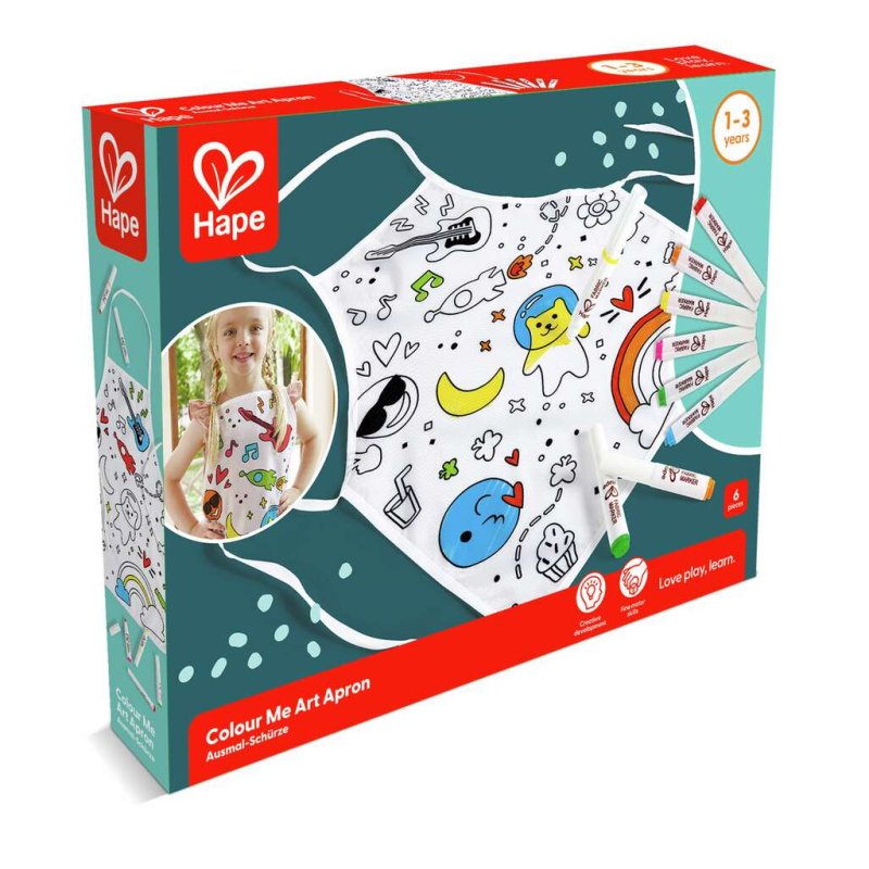 Hape Colour Me Art Apron painting apron Children White