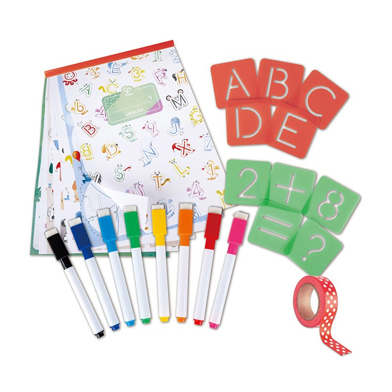 Coffret artistique alphabet et chiffres à tracer