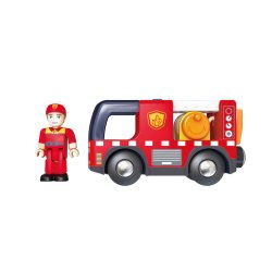 Camion de pompiers avec sirène